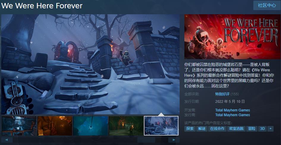 合作解密游戏我们永远在这发售 综合评价特别好评