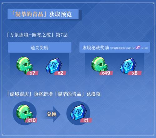 《崩坏3》凝萃的青晶获取方法