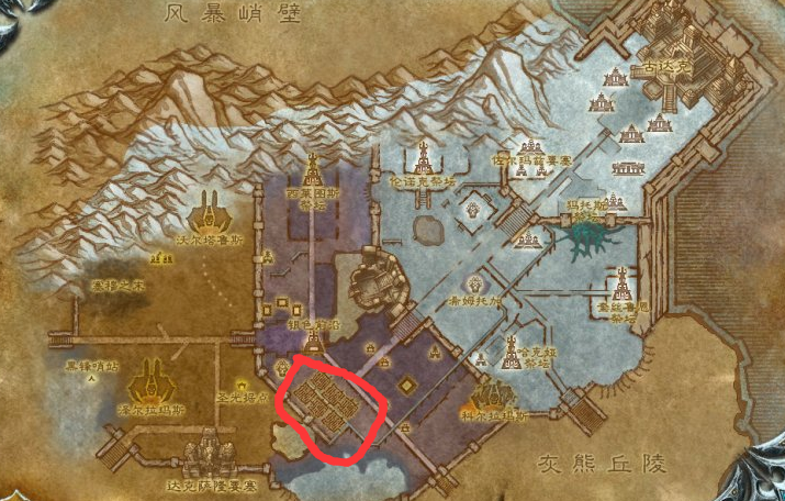 wow魔兽世界怀旧服探索祖达克成就达克索塔农田位置坐标