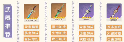 原神久岐忍武器推荐攻略