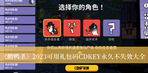 鹅鸭杀2023可用礼包码CDKEY永久不失效-鹅鸭杀2023可用礼包码CDKEY永久不失效大全