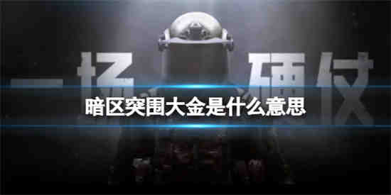 暗区突围大金是什么意思 暗区突围大金介绍