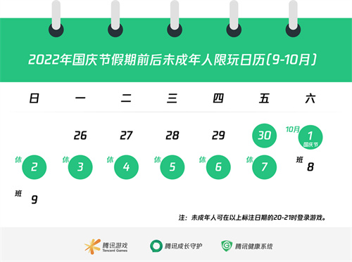 和平精英2022国庆节未成年能玩多久 游戏时间介绍